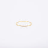 Small Natural Dainty Diamond Ring - Minimalist Thin Wedding Band