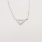 Minimalist Dainty Diamond Triangle Necklace
