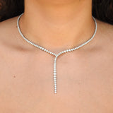 Exquisite Graduated Diamond Tennis Necklace - 6.20 Ct