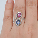 Toi et Moi Sapphire Engagement Ring - September Birthstone