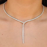 Exquisite Graduated Diamond Tennis Necklace - 6.20 Ct