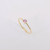 Minimalist Dainty Pink Sapphire Engagement Ring