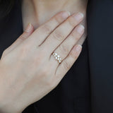 Large Multi Diamond Cluster Ring – Gemstone Flower-Bouquet Wedding Band