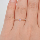 Minimalist Dainty Pink Sapphire Engagement Ring