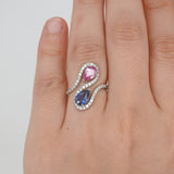 Toi et Moi Sapphire Engagement Ring - September Birthstone