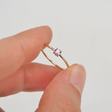 Minimalist Dainty Pink Sapphire Engagement Ring