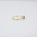 Promise ring for her - Natural Heart Sapphire Engagement Ring