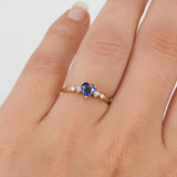 Promise ring for her - Natural Heart Sapphire Engagement Ring