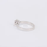 Elegant GIA-Certified 0.9 Ct Solitaire Diamond Engagement Ring with Arrow-Inspired Gold Band