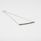 Minimalistic Black Diamond Bar Bracelet