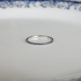 Dainty Full Eternity Natural Sapphire Wedding Band