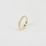 Unique Flat Pave Diamond Wedding Band – His and Hers Solid 18k Gold Rings