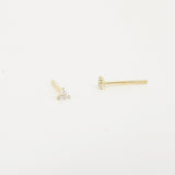 Tiny Trio Diamond Stud Earrings – Delicate Diamond Cluster Earrings
