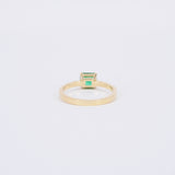 Princess Emerald Engagement Ring - Natural Colombian Emerald Ring - Simple Handmade May Birthstone Jewelry