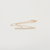 Dainty Diamond Bar Bracelet - Genuine Diamond Wedding Jewelry