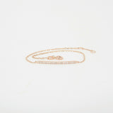 Dainty Diamond Bar Bracelet - Genuine Diamond Wedding Jewelry