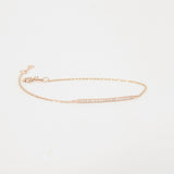 Dainty Diamond Bar Bracelet - Genuine Diamond Wedding Jewelry