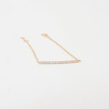 Dainty Diamond Bar Bracelet - Genuine Diamond Wedding Jewelry