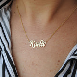 Personalized Diamond Name Necklace – Solid 18k Gold Custom Name Jewelry