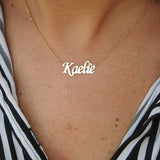 Personalized Diamond Name Necklace – Solid 18k Gold Custom Name Jewelry