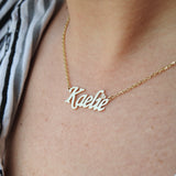 Personalized Diamond Name Necklace – Solid 18k Gold Custom Name Jewelry