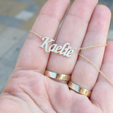 Personalized Diamond Name Necklace – Solid 18k Gold Custom Name Jewelry