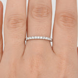 2 mm Shared Prong Half Eternity Ring – Dainty Diamond Wedding Band