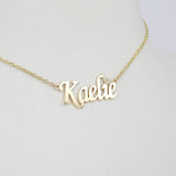 Personalized Diamond Name Necklace – Solid 18k Gold Custom Name Jewelry
