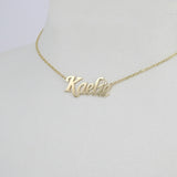 Personalized Diamond Name Necklace – Solid 18k Gold Custom Name Jewelry