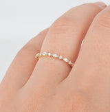 Marquise Diamond Wedding Band – Single Prong Bubble Diamond Ring