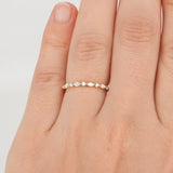 Marquise Diamond Wedding Band – Single Prong Bubble Diamond Ring