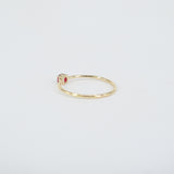 Dainty Ruby Engagement Ring – Small Minimalist Ruby Ring – Simple genuine Ruby Ring - Natural July Birthstone Ring - Ruby Stacking Gold Ring
