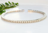Natural Diamond Tennis Bangle Bracelet - 2.2 mm / 1.30 Ct.