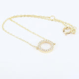 Dainty Pave Diamond Circle Bracelet