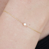 Dainty Genuine Floating Solitaire Diamond Bracelet