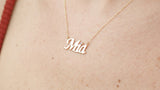 Custom Birthstone Name Necklace – Solid 18k Gold Personalized Jewelry – Gift for Her, Mom, or Birthday