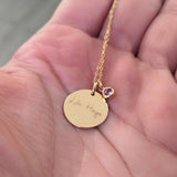 Gold Medallion Necklace - "Birthstone Treasure"