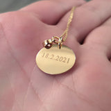 Gold Medallion Necklace - "Birthstone Treasure"