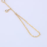 Dainty Diamond Hand Chain Bracelet – Natural Diamond Bezel Finger Bracelet – Solid 18k Gold Dangle Hand Jewelry