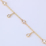 Dainty Diamond Hand Chain Bracelet – Natural Diamond Bezel Finger Bracelet – Solid 18k Gold Dangle Hand Jewelry
