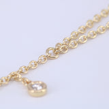 Dainty Diamond Hand Chain Bracelet – Natural Diamond Bezel Finger Bracelet – Solid 18k Gold Dangle Hand Jewelry