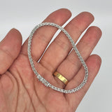 Natural Diamond Tennis Bracelet – 3mm Minimalist 18k Gold Bridal Jewelry