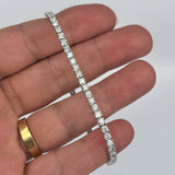 Natural Diamond Tennis Bracelet – 3mm Minimalist 18k Gold Bridal Jewelry