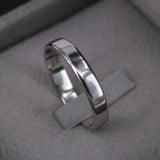 4mm Solid Platinum Wedding Band – Minimalist Comfort Fit Ring For Men