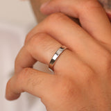 4mm Solid Platinum Wedding Band – Minimalist Comfort Fit Ring For Men