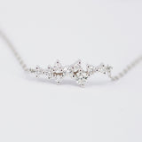 Diamond Cluster Bracelet – Dainty 18K Gold Constellation Bracelet – Solid Gold Stacking Bracelet – April Birthstone Jewelry