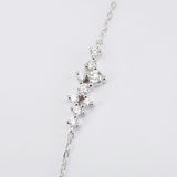 Diamond Cluster Bracelet – Dainty 18K Gold Constellation Bracelet – Solid Gold Stacking Bracelet – April Birthstone Jewelry