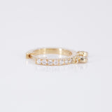Double Charm Diamond Hoop Earrings – Dangling Diamond Charm Huggies – Dainty Bridal & Wedding Jewelry