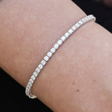 Luxury Diamond Tennis Bracelet – 2.5 mm E VVS Diamonds in Solid Gold – Dainty Fine Jewelry for Brides, Gifts, or Everyday Glam