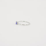 Simple Oval Tanzanite Engagement Ring – Natural Solid 18k Gold Tanzanite Ring – Minimal December Birthstone Jewelry